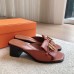 Hermes Women's Ilot 50 Sandals in Brown Leather Hermes Women's Ilot 50 Sandals in Brown Leather