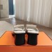 Hermes Women's Ilot 50 Sandals in White Leather Hermes Women's Ilot 50 Sandals in White Leather