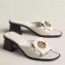 Hermes Women's Ilot 50 Sandals in White Leather Hermes Women's Ilot 50 Sandals in White Leather