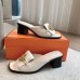 Hermes Women's Ilot 50 Sandals in White Leather Hermes Women's Ilot 50 Sandals in White Leather