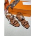 Hermes June Sandals in Brown Leather Hermes June Sandals in Brown Leather