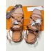 Hermes June Sandals in Brown Leather Hermes June Sandals in Brown Leather