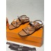 Hermes June Sandals in Brown Leather Hermes June Sandals in Brown Leather