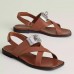 Hermes Women's Ines Sandals in Brown Leather Hermes Women's Ines Sandals in Brown Leather