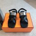Hermes Women's Ines Sandals in Black Leather Hermes Women's Ines Sandals in Black Leather