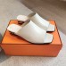 Hermes Women's Idole Sandals in White Leather Hermes Women's Idole Sandals in White Leather