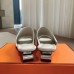 Hermes Women's Idole Sandals in White Leather Hermes Women's Idole Sandals in White Leather