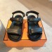 Hermes Women's Junior Sandals in Black Nappa Leather Hermes Women's Junior Sandals in Black Nappa Leather