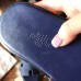 Hermes Men's Izmir Sandals In Blue Saphir Clemence Leather Hermes Men's Izmir Sandals In Blue Saphir Clemence Leather
