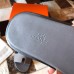 Hermes Men's Izmir Sandals In Grey Epsom Calfskin Hermes Men's Izmir Sandals In Grey Epsom Calfskin