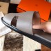 Hermes Men's Izmir Sandals In Grey Epsom Calfskin Hermes Men's Izmir Sandals In Grey Epsom Calfskin