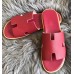 Hermes Men's Izmir Sandals In Red Epsom Calfskin Hermes Men's Izmir Sandals In Red Epsom Calfskin