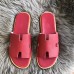 Hermes Men's Izmir Sandals In Red Epsom Calfskin Hermes Men's Izmir Sandals In Red Epsom Calfskin