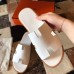 Hermes Men's Izmir Sandals In White Epsom Calfskin