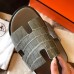 Hermes Men's Izmir Sandals In Grey Shiny Niloticus Crocodile Leather Hermes Men's Izmir Sandals In Grey Shiny Niloticus Crocodile Leather