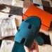 Hermes Men's Izmir Sandals In Green Suede Calfskin Hermes Men's Izmir Sandals In Green Suede Calfskin
