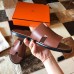 Hermes Men's Izmir Sandals In Brown Swift Calfskin Hermes Men's Izmir Sandals In Brown Swift Calfskin