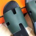 Hermes Men's Izmir Sandals In Green Swift Calfskin Hermes Men's Izmir Sandals In Green Swift Calfskin