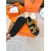 Hermes Men's Genius Sandals In Green Suede Calfskin Hermes Men's Genius Sandals In Green Suede Calfskin