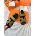 Hermes Men's Genius Sandals In Green Suede Calfskin Hermes Men's Genius Sandals In Green Suede Calfskin
