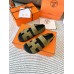 Hermes Men's Genius Sandals In Green Suede Calfskin Hermes Men's Genius Sandals In Green Suede Calfskin