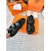 Hermes Men's Genius Sandals In Black Calfskin Hermes Men's Genius Sandals In Black Calfskin