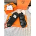 Hermes Men's Genius Sandals In Black Calfskin Hermes Men's Genius Sandals In Black Calfskin