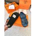 Hermes Men's Genius Sandals In Blue Calfskin Hermes Men's Genius Sandals In Blue Calfskin