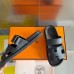 Hermes Men's Chypre Sandals in Black Calfskin Hermes Men's Chypre Sandals in Black Calfskin