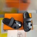 Hermes Men's Chypre Sandals in Black Calfskin Hermes Men's Chypre Sandals in Black Calfskin