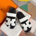 Hermes Men's Chypre Sandals in White Calfskin Hermes Men's Chypre Sandals in White Calfskin
