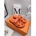 Hermes Men's Chypre Sandals in Orange Epsom Calfskin Hermes Men's Chypre Sandals in Orange Epsom Calfskin