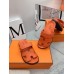 Hermes Men's Chypre Sandals in Orange Epsom Calfskin Hermes Men's Chypre Sandals in Orange Epsom Calfskin