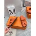 Hermes Men's Chypre Sandals in Orange Epsom Calfskin Hermes Men's Chypre Sandals in Orange Epsom Calfskin