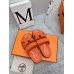 Hermes Men's Chypre Sandals in Orange Epsom Calfskin Hermes Men's Chypre Sandals in Orange Epsom Calfskin