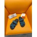 Hermes Men's Chypre Sandals in Blue Suede Calfskin Hermes Men's Chypre Sandals in Blue Suede Calfskin
