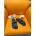 Hermes Men's Chypre Sandals in Blue Suede Calfskin Hermes Men's Chypre Sandals in Blue Suede Calfskin