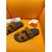 Hermes Men's Chypre Sandals in Brown Suede Calfskin Hermes Men's Chypre Sandals in Brown Suede Calfskin