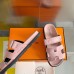 Hermes Women's Chypre Sandals In Pink Suede Calfskin