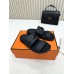 Hermes Men's Jackson Sandal in Black Calfskin