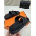 Hermes Men's Jackson Sandal in Black Calfskin