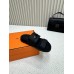 Hermes Men's Jackson Sandal in Black Calfskin