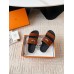 Hermes Men's Jackson Sandal in Brown Suede Leather
