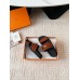 Hermes Men's Jackson Sandal in Brown Suede Leather