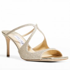 Jimmy Choo Anise 75 Mule Sandals In Glitter Fabric Jimmy Choo Anise 75 Mule Sandals In Glitter Fabric