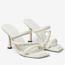 Jimmy Choo Diosa 90 Sandals In White Nappa Leather Jimmy Choo Diosa 90 Sandals In White Nappa Leather