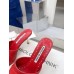 Manolo Blahnik Picoux 70mm Sandals In Red Lambskin
