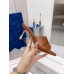 Manolo Blahnik Picoux 70mm Sandals In Brown Lambskin