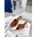 Manolo Blahnik Picoux 70mm Sandals In Brown Lambskin