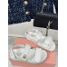 Miu Miu Women's Sandals in White Matelasse Nappa Leather Miu Miu Women's Sandals in White Matelasse Nappa Leather